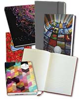 Selection of low cost casebound promotional notebooks